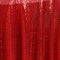 RED Sequined 120" ROUND TABLECLOTH Designer Wedding Party Catering Linens